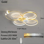 Luxury LED Ceiling Chandelier for Modern Bedroom & Living Room