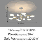 LED Ceiling Chandelier: Modern Nordic Design for Living, Dining, Kitchen, Bedroom Decor