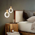 Modern Nordic Bedroom Circle Ring Chandelier LED Pendant Lighting