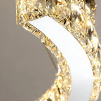 Crystal Ceiling Chandelier: Modern Stainless Steel LED Indoor Lighting for Living Room & Bedroom