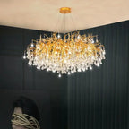 Modern Gold Chrome Crystal Chandelier Ceiling Pendant Light Fixtures