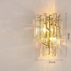 Crystal LED Wall Lamp for Bedroom Living Room Study Minimalist Design