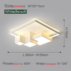 Nordic Square Ceiling Lamp - Modern Master Bedroom Lighting