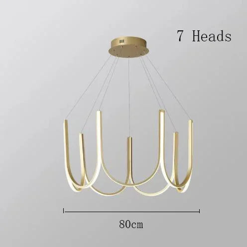 U-Shape LED Pendant Chandelier for Modern Minimalist Luxury Home Decor