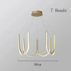U-Shape LED Pendant Chandelier for Modern Minimalist Luxury Home Decor
