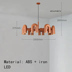 U-shaped Iron Chandelier Modern Minimalist LED Lighting for Home and Restaurant