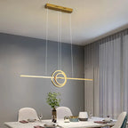 Modern LED Chandelier Remote Control Dimmable Hanging Lamp for Dining Room Kitchen