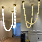 Pearl Necklace Chandelier: Modern Luxury Pendant Light for Living Room, Staircase, Foyer