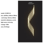 Nordic Black LED Dimmable Pendant Lights Modern Luxury Suspend Luminarias