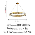 Crystal LED Ceiling Chandeliers: Modern Living Room Dining Room Pendant Lamp