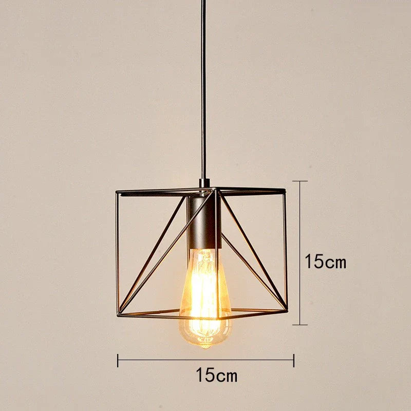 Retro Iron Art Pendant Light for Dining Room Kitchen Bedroom Bar