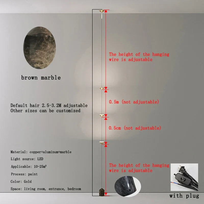 Modern Minimalist LED Floor Lamp for Living Room with Wall Mount Fixture