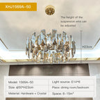 Crystal LED Chandelier for High-end Living Spaces