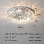 Crystal LED Ceiling Lights: Luxury Lighting Fixture for Living, Dining, Kitchen, and Bedroom