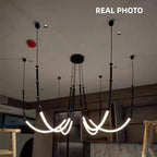 Bamboo Pendant Lights: Nordic Loft Stair LED Luminarias for Minimalism Decor