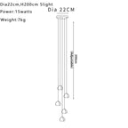 Crystal Water Droplet Chandelier: Modern LED Staircase Pendant Light - Luxury Ball Hanging Lamp