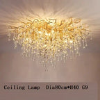 Gold Chandelier Glass Pendant Lamp for Home Decor - Modern Luxury Lighting