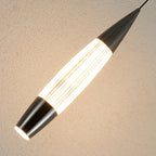 Modern LED Staircase Chandelier in Black Gold Finish