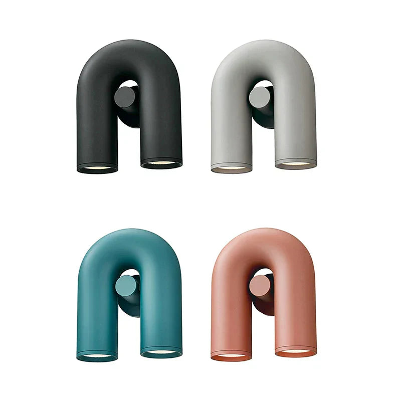 U-Shaped Adjustable Wall Lamp for Bedroom, Staircase, and Balcony