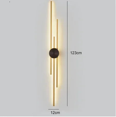 Minimalist Copper Wall Light for Bedroom and Living Room