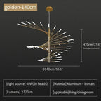 Fireworks LED Chandelier Light for Indoor Living Dining Bedroom Hall Decor