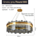 Modern Crystal Glass Chandelier Light for Living Room Dining Bedroom Kitchen Décor