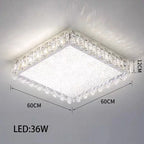 Crystal LED Ceiling Chandelier: Modern Dimmable Lighting Fixture for Stylish Home Decor