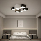 Nordic Black White LED Ceiling Lamp for Stylish Living Room, Bedroom, Office Lighting