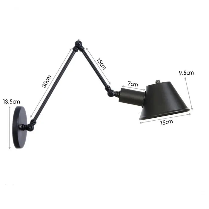 Rustic Warehouse Wire Wall Sconce Lamp: Industrial Retro Vintage Luminaire