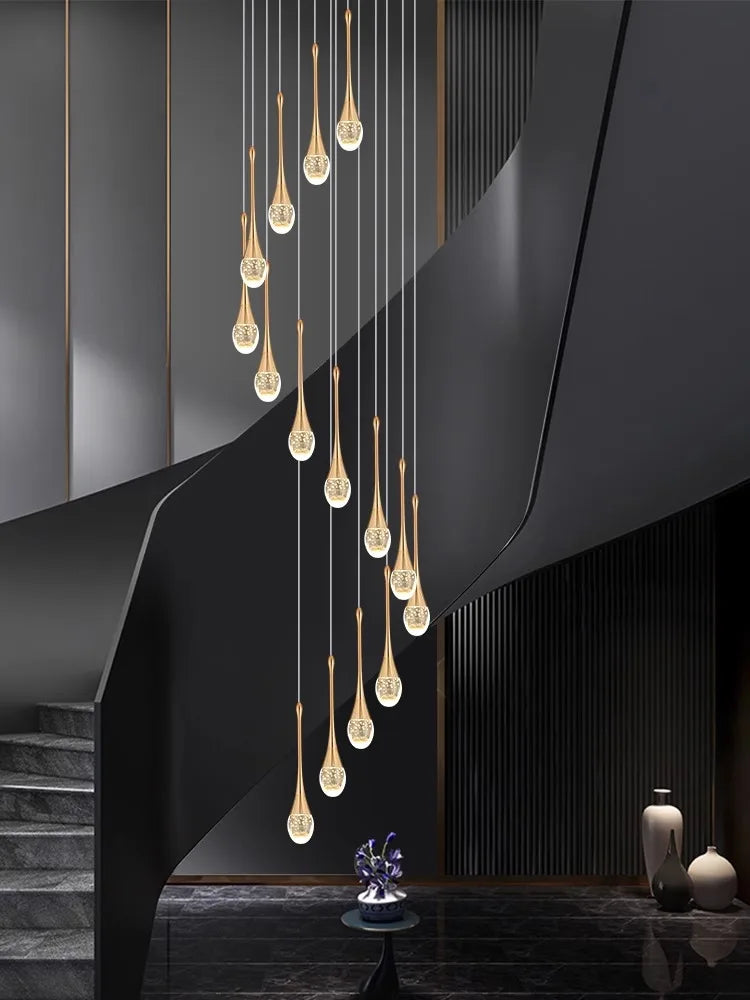 Crystal Chandelier: Modern LED Pendant Light for Villa Living Room and Attic