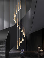 Crystal Chandelier: Modern LED Pendant Light for Villa Living Room and Attic