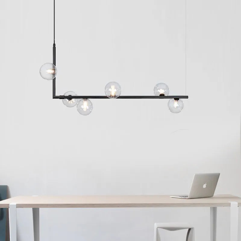 Linear Chandelier: Modern Long Dining Table Pendant Light
