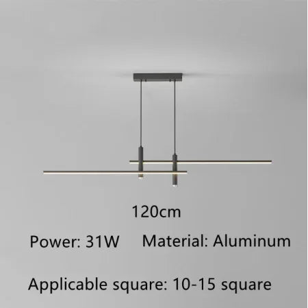 Minimalist Black Gold Dining Table Pendant Lamp for Kitchen Chandelier Lighting Fixtures