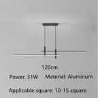 Minimalist Black Gold Dining Table Pendant Lamp for Kitchen Chandelier Lighting Fixtures