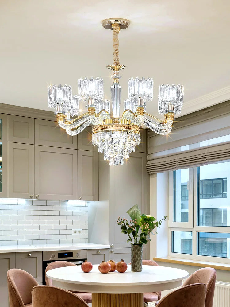 Crystal Chandelier: Elegant European Garden Lamp for Living Room, Bedroom
