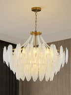 Feather Pendant Chandelier for Luxe Ceiling Decor in French Loft Style