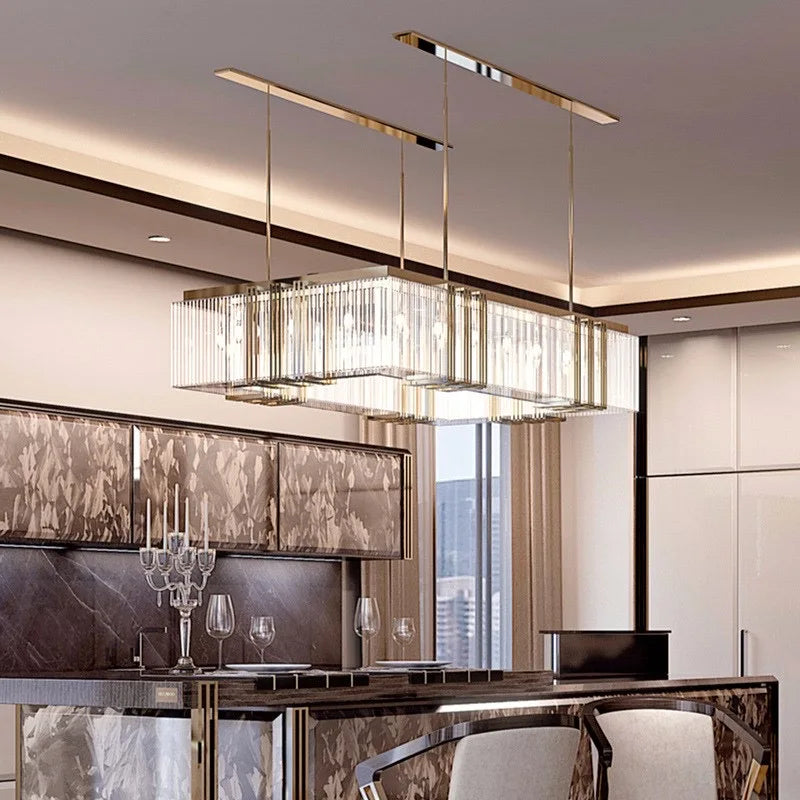 Crystal LED Chandelier: Modern Luxury Dining Room Kitchen Lighting Fixtures