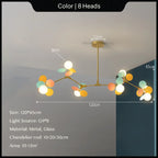 Modern Glass Ball Chandelier for Kids Room, Living Room Decor