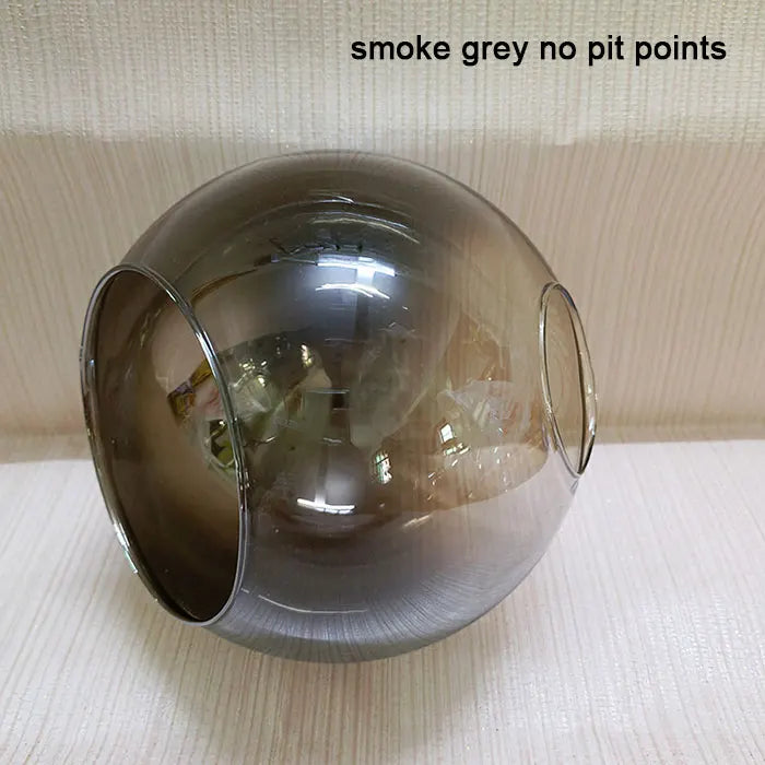 Side Opening Glass Shade Replacement for E27 Socket, D15cm, 45°C - Table Lamp Chandelier Cover