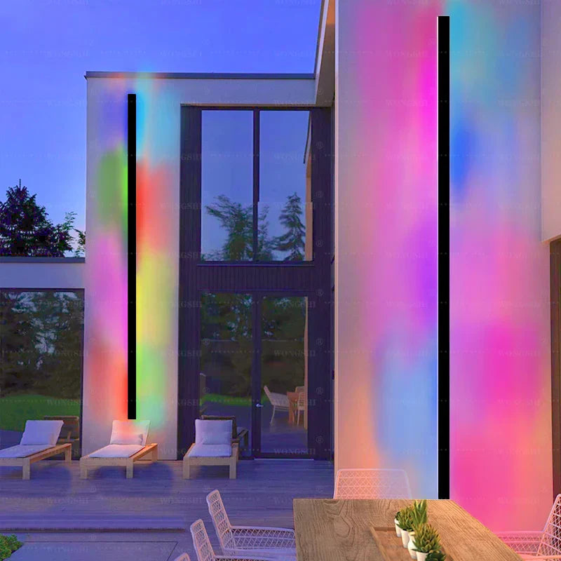 RGB Wall Light: Waterproof Aluminum Outdoor Indoor Dimmable Lamp.