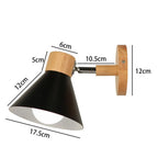 Nordic Wooden Wall Lamp Bedside Light for Bedroom Living Room E27 Macaroon Style