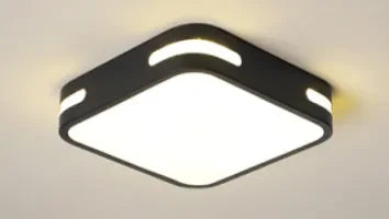 Minimalist Black LED Ceiling Chandelier for Living Room, Bedroom, Hallway Lighting