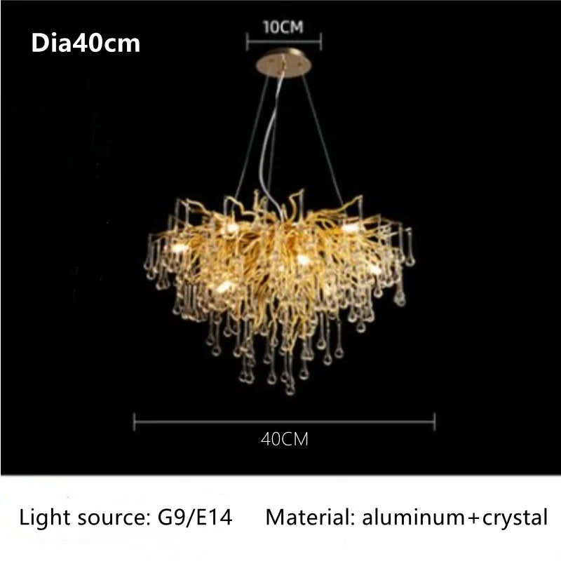 Luxury Crystal Ceiling Chandelier for Modern Living, Dining, Bedroom, and Hotel Hall Decor