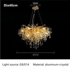 Luxury Crystal Ceiling Chandelier for Modern Living, Dining, Bedroom, and Hotel Hall Decor