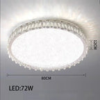 Crystal LED Ceiling Chandelier: Modern Dimmable Lighting Fixture for Stylish Home Decor