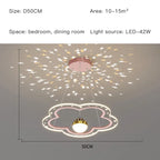 Starry Sky Kids Chandelier Light for Bedroom Study Room Decoration