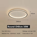 LED Ceiling Lamp Iron Dimmable Modern Living Room Light Fixture