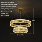 Modern Crystal LED Chandelier for Living Dining Room Decor