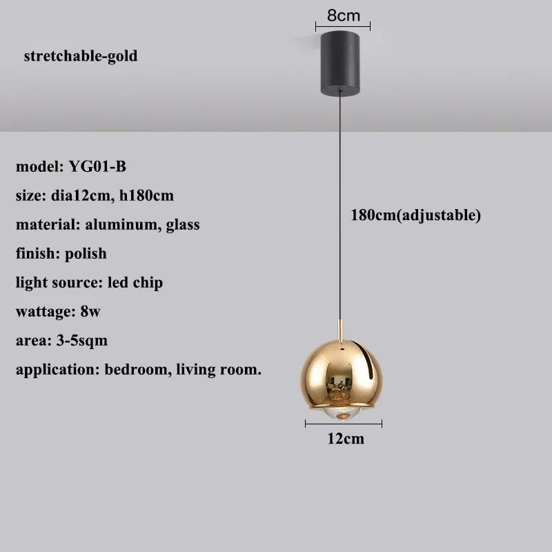 Adjustable Angle LED Pendant Light: Modern Stretchable Chandelier for Home Decor