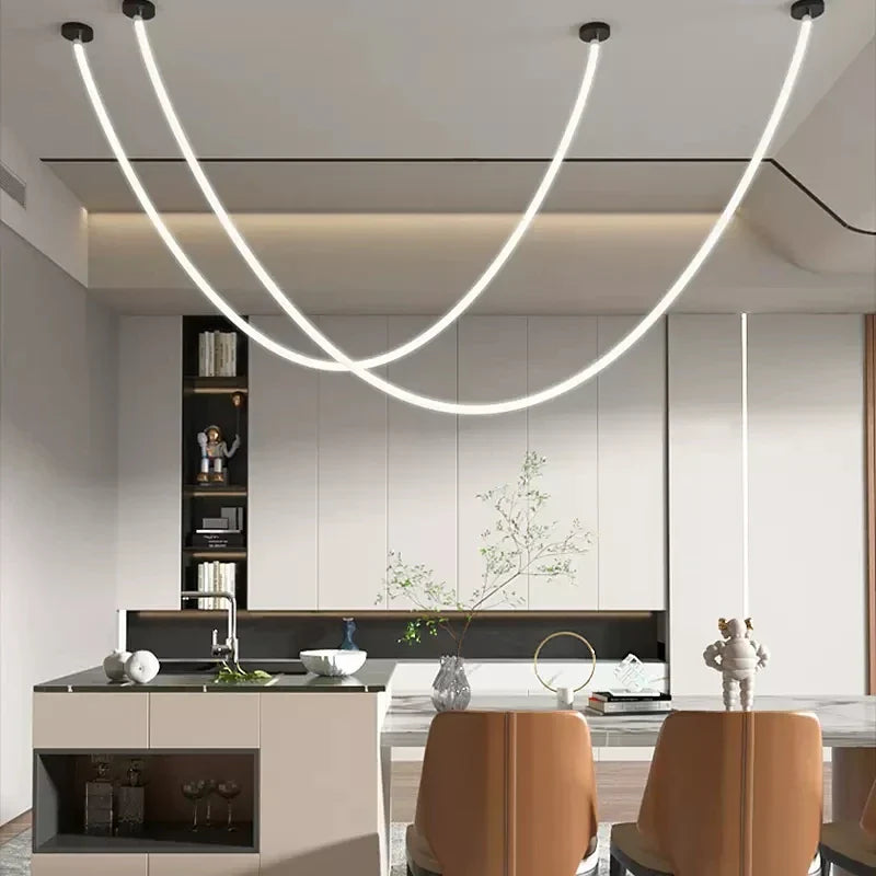 Silicone LED Pendant Lamp for Dining Table Island Kitchen Loft Villa